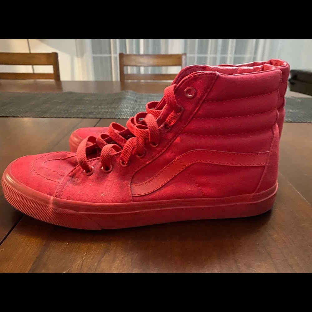 Van’s- High Top Red Sneakers